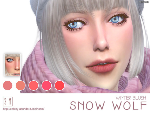Sims 4 — [ Snow Wolf ] - Winter Blush by Screaming_Mustard — A gentle touch of blush for a realistic wintery look. For