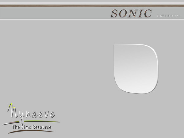 Sims 4 — Sonic Mirror by NynaeveDesign — Sonic Bathroom - Mirror Located in Decor - Mirrors Price: 50 Tiles: 1x1 Color