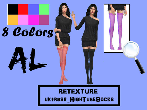 Sims 4 — AL - RETEXTURE uktrash_HighTubeSocks by Arthur_Lumire — Retexture from uktrash HighTubeSocks