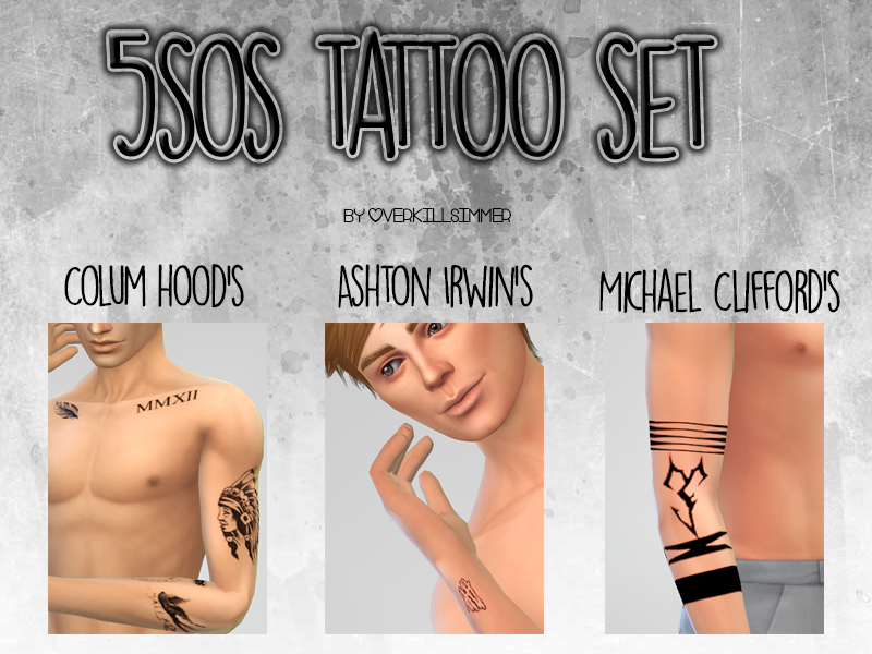 The Sims Resource - 5SOS tattoo set