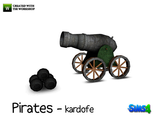 Sims 4 — kardofe_Pirates_Pirate canyon by kardofe — Decorative Pirate cannon 