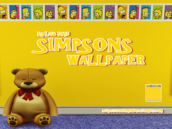 Sims 4 — Simpsons Wallpaper by Lisa4Sims — Simpsons Wallpaper for your Sims. I hope you like it :)