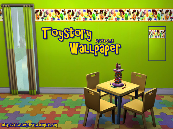 Sims 4 — Toystory Wallpaper by Lisa4Sims — Toystory Wallpaper for your Sims. Only 1 Swatch. I hope you like it :)