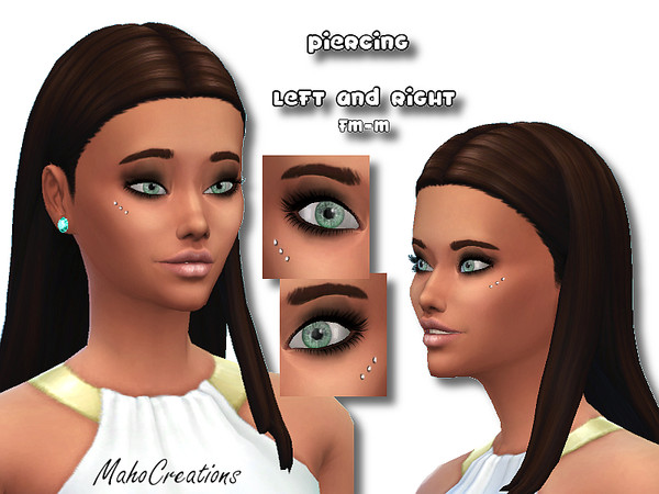 Sims 4 — Piercing by MahoCreations — cute triple piercing for female and male for left and right site to find under