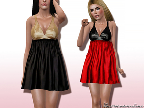 Sims 3 — Bonded Scuba Plunge Neck Dress by Harmonia — Look knock-out on nights out in figure-skimming bodycon fits, with