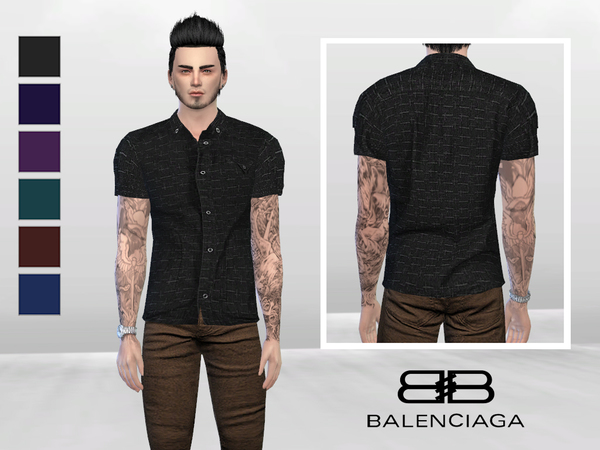 The Sims Resource - Souldado Button-Up Shirt