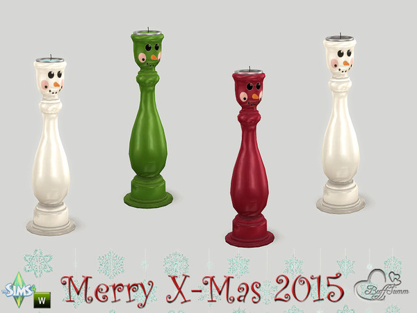 Sims 4 — XMas 2015 Candleholder Frosty by BuffSumm — May this holiday season sparkle and shine, may all of your wishes