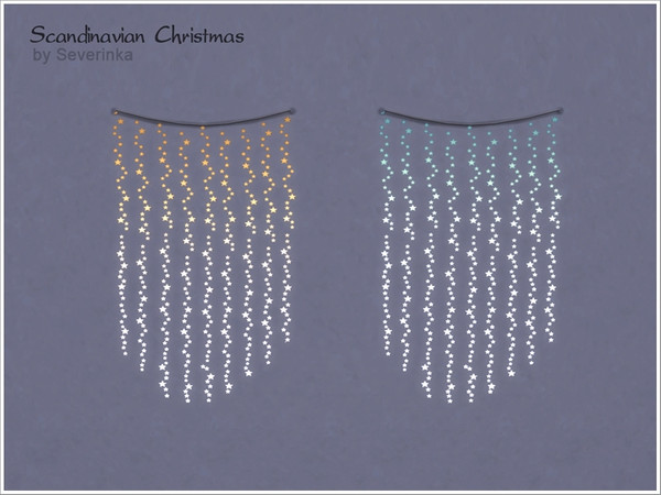 Sims 4 — [Scandinavian Christmas] Wall garland by Severinka_ — Wall big garland a set of 'Scandinavian Christmas' 2