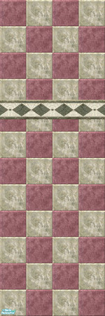 Sims 2 — D2DTC 36 - Tile Wall - Checkered by D2Diamond — ...