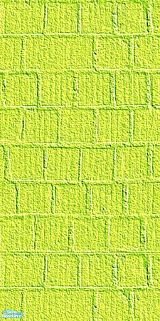 Sims 2 — brick walls - lime by MonisiaPL — 