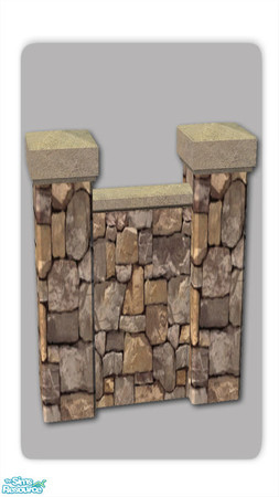 Sims 2 — Country Stone - Stone Wall 04 by Shakeshaft — Part of a Country Stone building set which includes a New Column