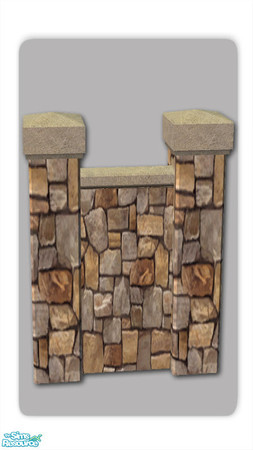 Sims 2 — Country Stone - Stone Wall 02 by Shakeshaft — Part of a Country Stone building set which includes a New Column
