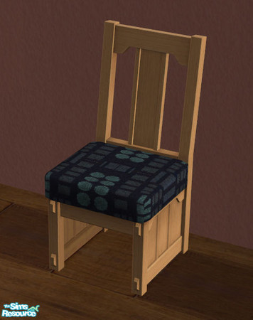 Sims 2 — Sit Up Straight Dining Chair - Turquoise by spacemouse — Sit Up Straight Dining Chair Betwixt - Turquoise