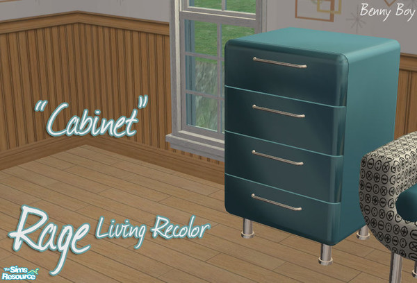 Sims 2 — 'Rage' Living - Teal - Cabinet by Benny Boy — 