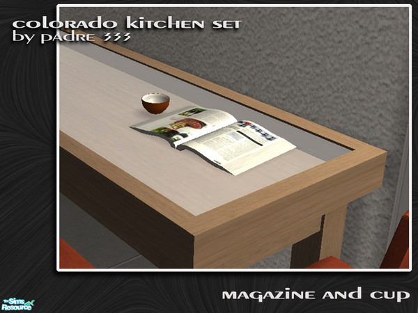 Sims 2 — Colorado Kitchen - Magazine w Cup by Padre — Contemporary and warm. New kitchen set by padre333. Created with