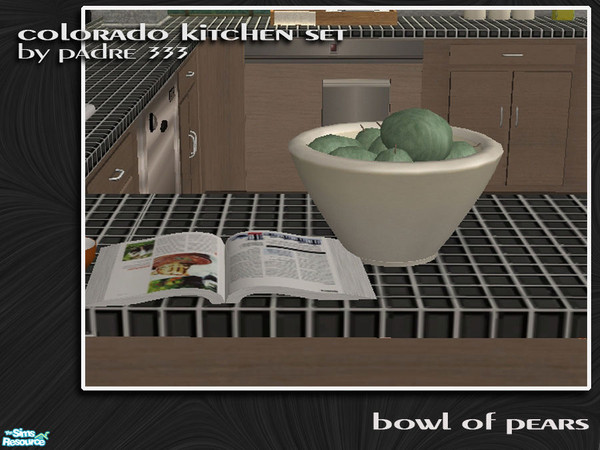 Sims 2 — Colorado Kitchen - Bowl of Pears by Padre — Contemporary and warm. New kitchen set by padre333. Created with ALL