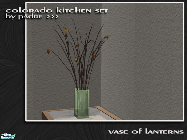 Sims 2 — Colorado Kitchen - Vase of Lanterns by Padre — Contemporary and warm. New kitchen set by padre333. Created with