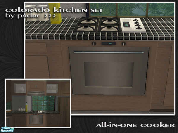 Sims 2 — Colorado Kitchen - Cooker by Padre — Contemporary and warm. New kitchen set by padre333. Created with ALL