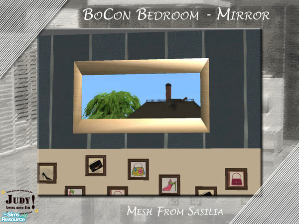 Sims 2 — Judy_BoCon Bedroom - Mirror LightWood by judyhugsnoopy — Recolor of Sasilia MahJongg Bedroom Set. Light wood