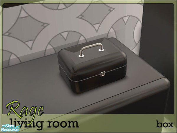 Sims 2 — 'Rage' Black Box by prin6je — Black metal box to store all small things safely.