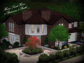 Sims 3 — Home, Sweet Home--3BR, 3BA by sweetpoyzin2 — Ground floor: 2 car garage, living room, dining room, open kitchen,
