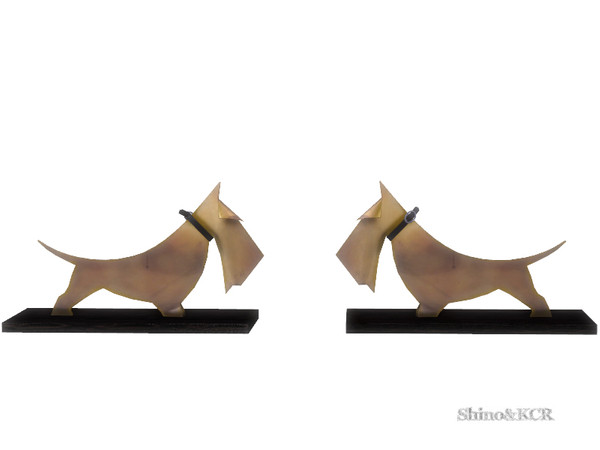 Sims 4 — Art Deco Dining - Dog by ShinoKCR — Brass, handcrafted Doggy