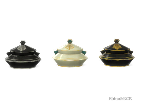 Sims 4 — Art Deco Dining - Tureen by ShinoKCR — Art Deco Style, handpainted Porzellain, Part of a Set