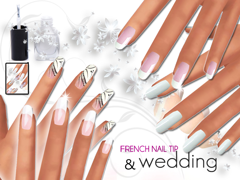 The Sims Resource - French Manicure and Wedding Nails Pack