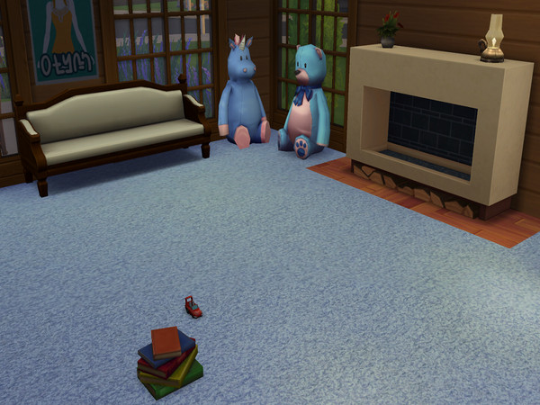 Sims 4 — Powder Blue Cut Pile Carpet by abormotova2 — Standard cut pile carpet in powder blue