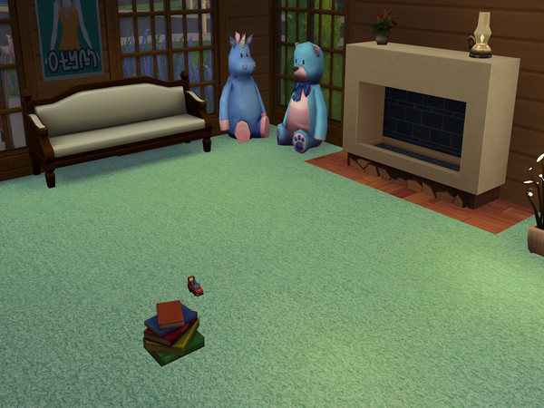 Sims 4 — Lichen Green Carpet by abormotova2 — Standard cut pile carpet in Lichen Green