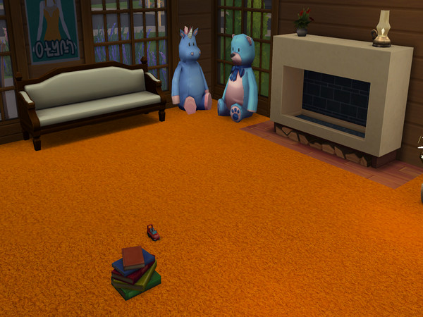 Sims 4 — Orange Carpet by abormotova2 — Standard Cut Pile Carpet in Orange