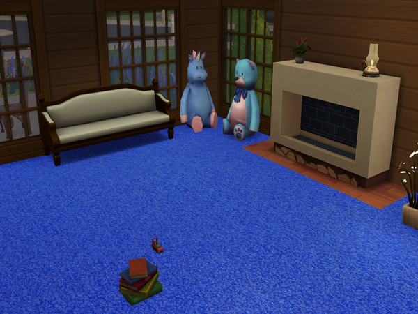 Sims 4 — Bright Blue Carpet by abormotova2 — Standard Cut Pile Carpet in Bright Blue