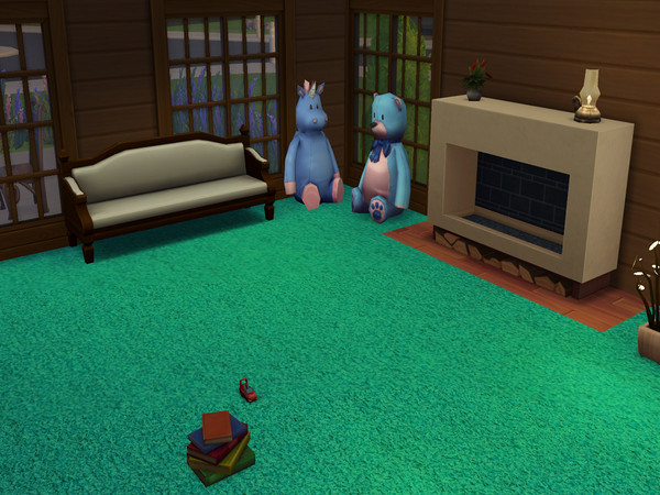 Sims 4 — Green Blue Carpet by abormotova2 — Standard Cut Pile Carpet in Blue Green