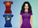 Sims 4 — Starcraft 2 races T-Shirt by Mikolisk — This is a simple Starcraft 2 woman t-shirt whit races logo for all ages.