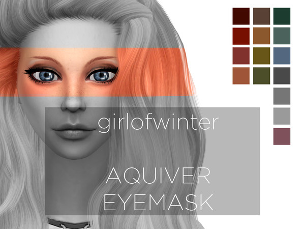 Sims 4 — Eyemask  by girlofwinter — Shimmering but natural looking eyemask for your sims that makes their eyes look a lot