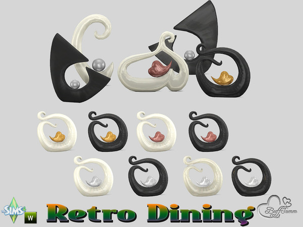 Sims 4 — Retro Dining Figurine v1 by BuffSumm — Traveling back in time.... Retro Dining... Stylish, Colorful, just Retro