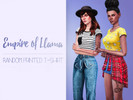 Sims 4 — Empire of Llama - Random Printed T-shirt by Empire-of-Llama — *9 colors *Teen to Elder