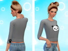 Sims 4 — JR Panda Sweatshirt by jose_ruiz — It required The sims 4 Get to work. Please do not re-upload.