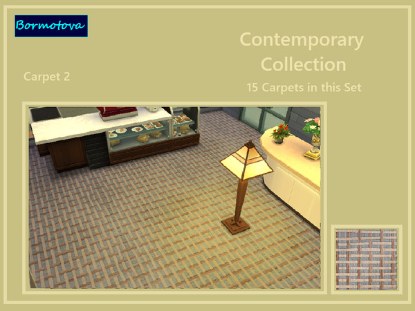 Sims 4 — Contemporary Carpet 2 by abormotova2 — A set of 15 mixed Contemporary Carpets suitable for commercial property.