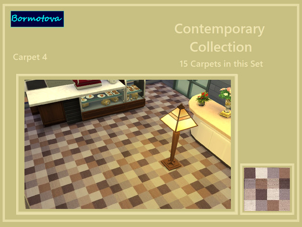 Sims 4 — Contemporary Carpet 4 by abormotova2 — A set of 15 mixed Contemporary Carpets suitable for commercial property.