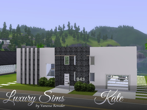 Sims 3 — Kate by vanessaroweder — Kate is a modern home for his family with 2 bedrooms, 2 bathrooms, kitchen, living room