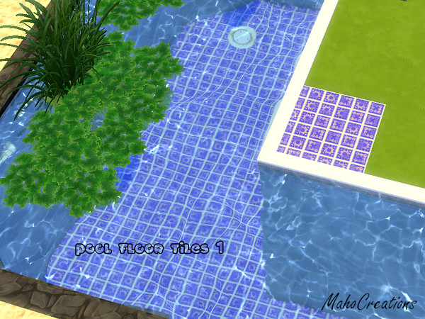 Sims 4 — Pool Floor Tile 1 by MahoCreations — Floor tile for the pool or bathroom, for the patio etc.