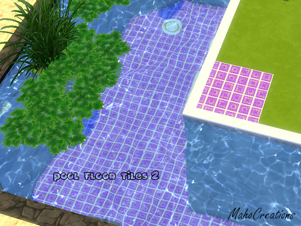 Sims 4 — Pool Floor Tile 2 by MahoCreations — Floor tile for the pool or bathroom, for the patio etc.
