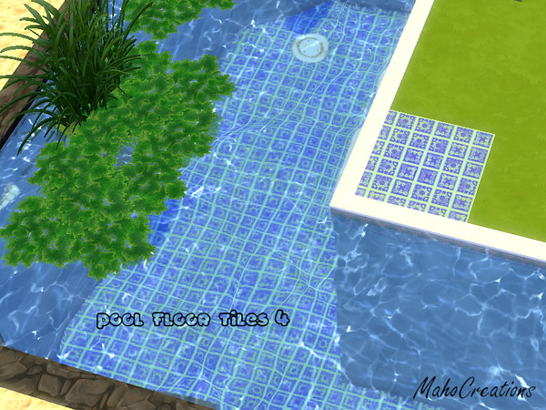 Sims 4 — Pool Floor Tile 4 by MahoCreations — Floor tile for the pool or bathroom, for the patio etc.