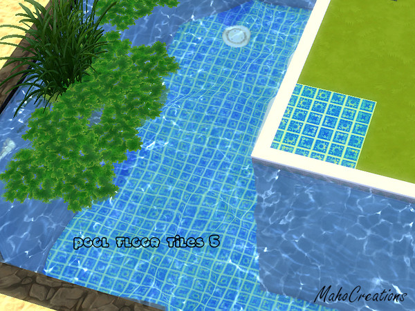 Sims 4 — Pool Floor Tile 5 by MahoCreations — Floor tile for the pool or bathroom, for the patio etc.