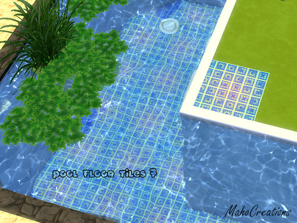 Sims 4 — Pool Floor Tile 7 by MahoCreations — Floor tile for the pool or bathroom, for the patio etc.