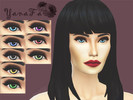 Sims 4 — Cat Eye Contacs v1 by YanaFa — Created for: The Sims 4 +For any age and for any category of clothing. +8 colors.