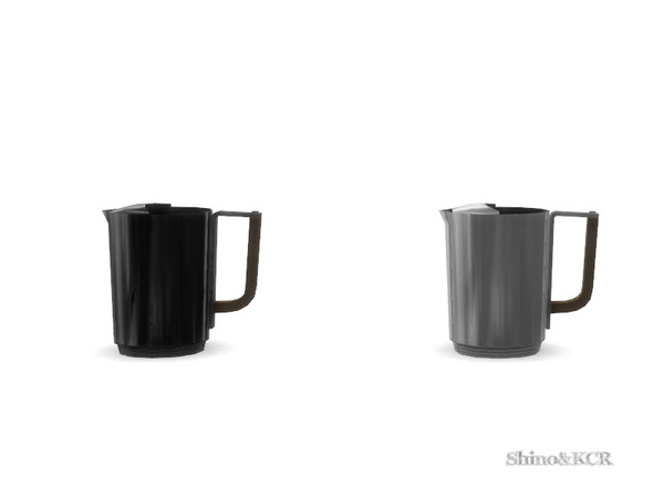 Sims 4 — Art Deco Home Bar - Jug by ShinoKCR — Chrome Jug with Wood Handle