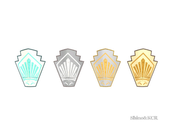 Sims 4 — Art Deco Home Bar - Wall Sconce by ShinoKCR — Glass and Brass with Art Deco Ornaments