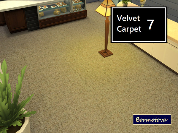 Sims 4 — Velvet Carpet 7 by abormotova2 — A simple fine loop pile carpet in the latest colours.